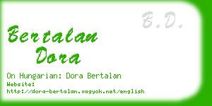 bertalan dora business card